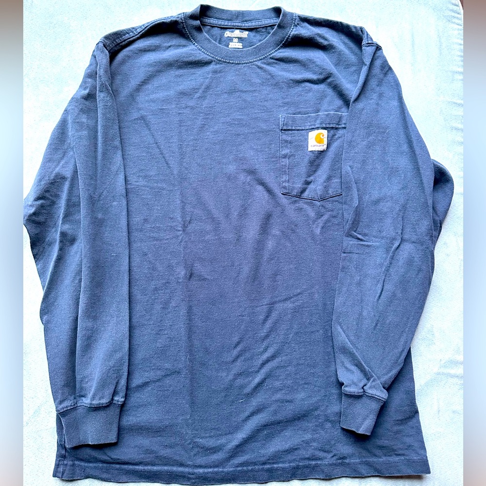 Blue Carhartt Long Sleeve T-Shirt